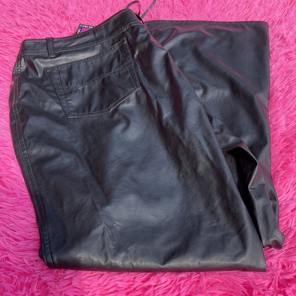 Vintage 90s No Boundaries faux leather lace fly jeans in deep black size 20W NWT - Picture 7 of 7